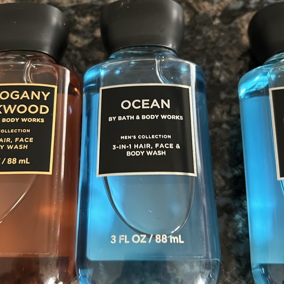 BATH & BODY WORKS3-IN-1 HAIR.FACE & BODY WASH MAHOGANY TEAKWOOD & OCEAN SET OF 4 - Picture 6 of 6